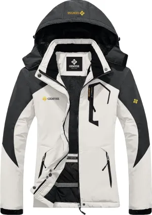 Veste de Ski Impermable Coupe-Vent Veste d'hiver Veste de Pluie encapuchonn Manteau de Pluie - Fitnessterapy