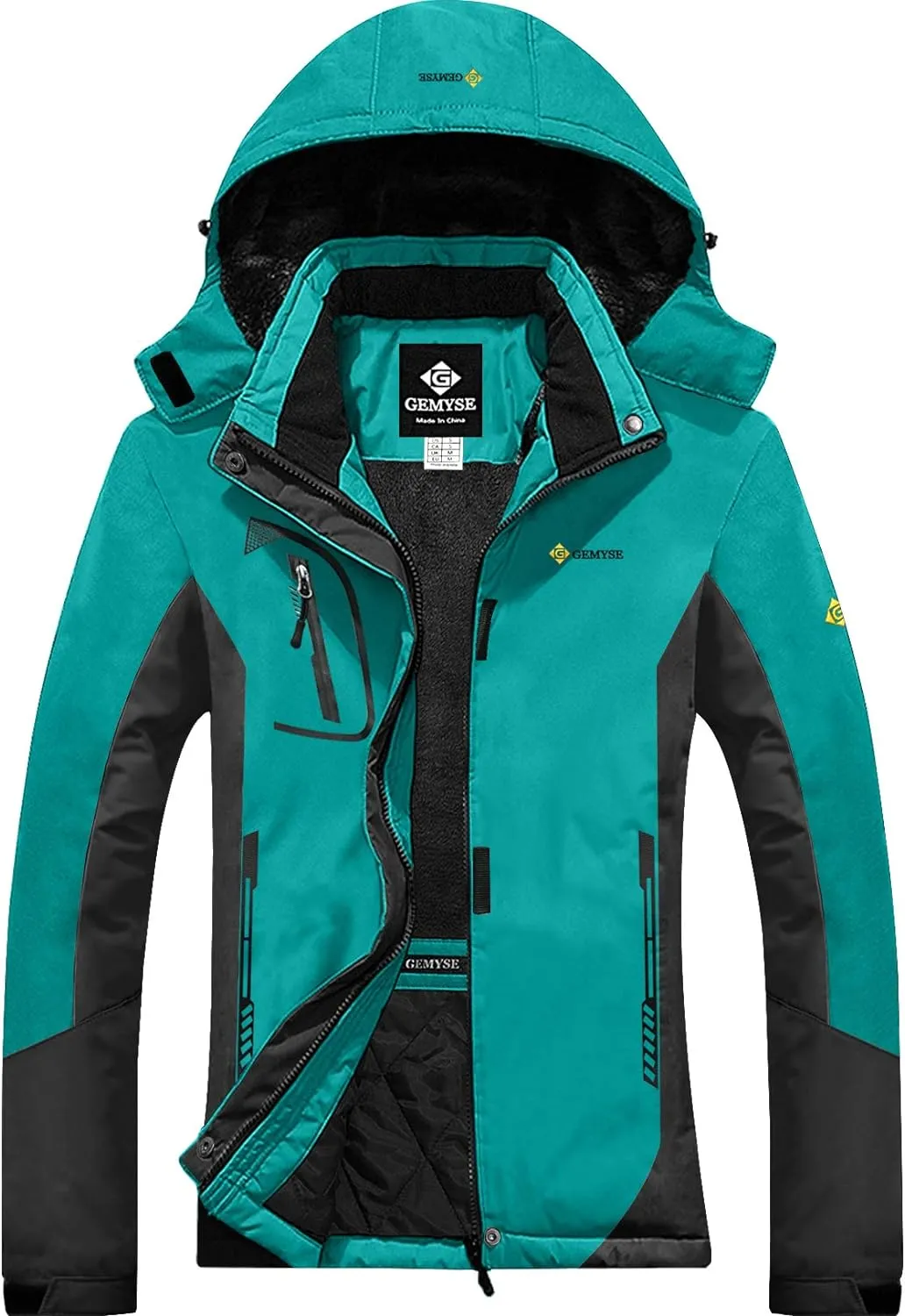 Veste de Ski Impermable Coupe-Vent Veste d'hiver Veste de Pluie encapuchonn Manteau de Pluie - Fitnessterapy