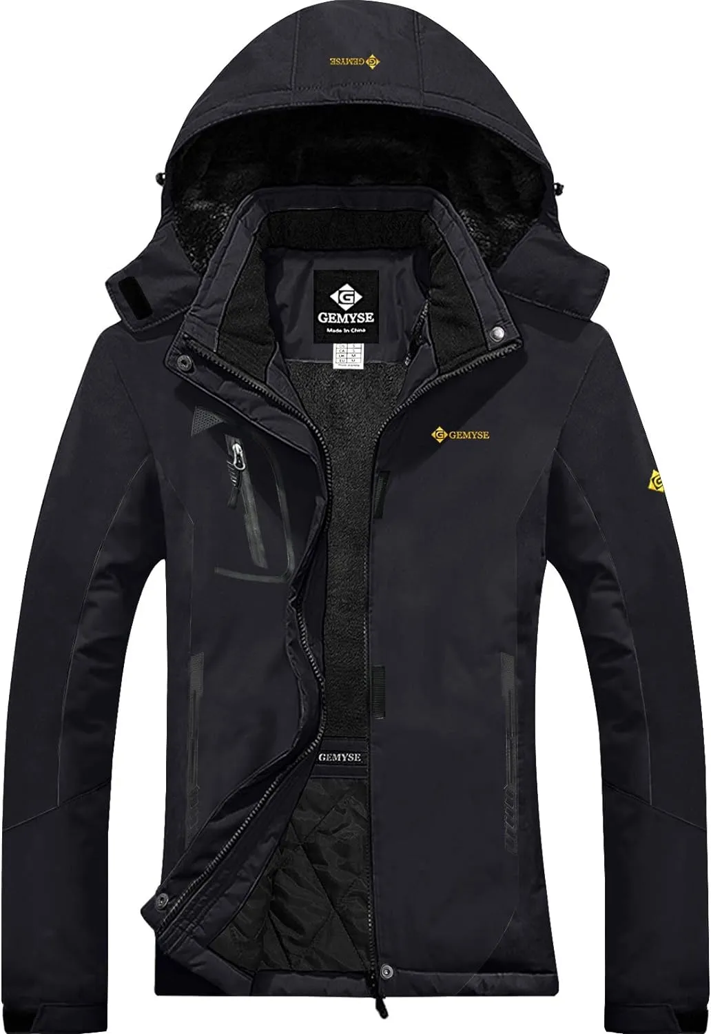 Veste de Ski Impermable Coupe-Vent Veste d'hiver Veste de Pluie encapuchonn Manteau de Pluie - Fitnessterapy