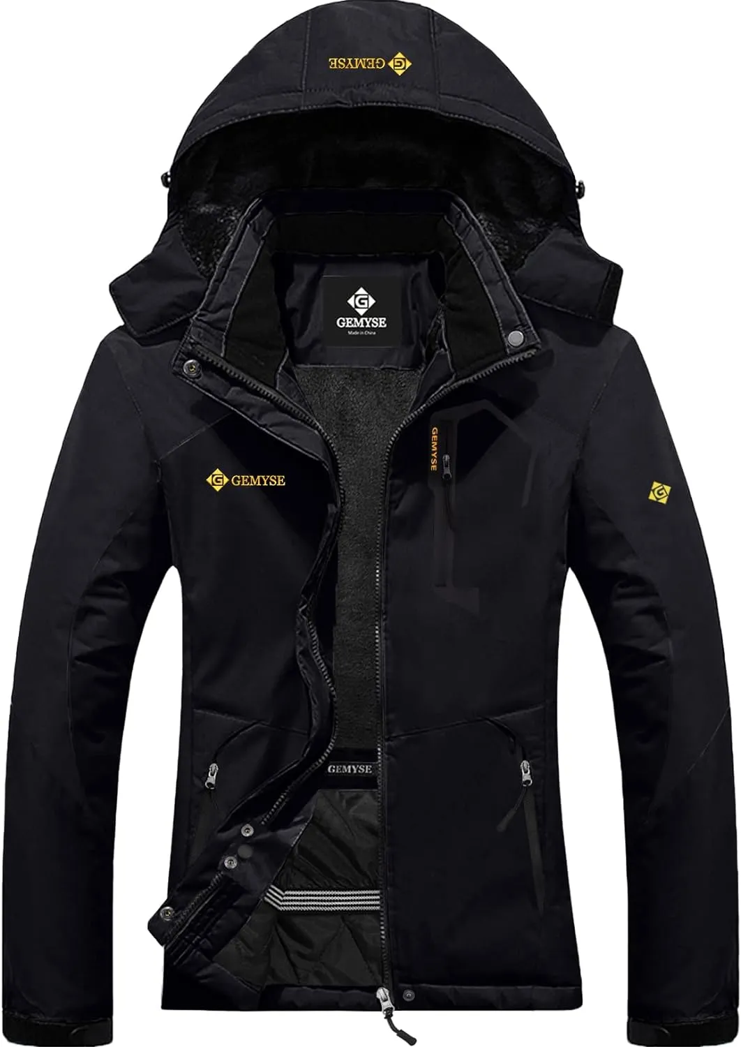 Veste de Ski Impermable Coupe-Vent Veste d'hiver Veste de Pluie encapuchonn Manteau de Pluie - Fitnessterapy