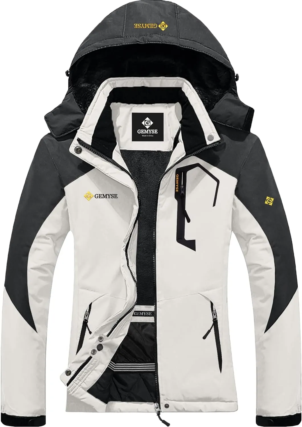 Veste de Ski Impermable Coupe-Vent Veste d'hiver Veste de Pluie encapuchonn Manteau de Pluie - Fitnessterapy