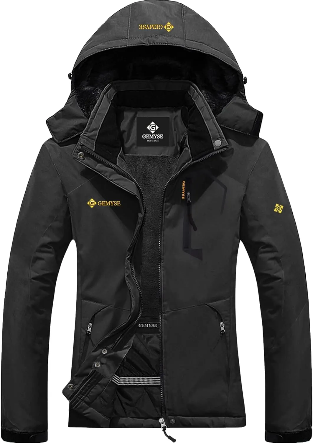 Veste de Ski Impermable Coupe-Vent Veste d'hiver Veste de Pluie encapuchonn Manteau de Pluie - Fitnessterapy