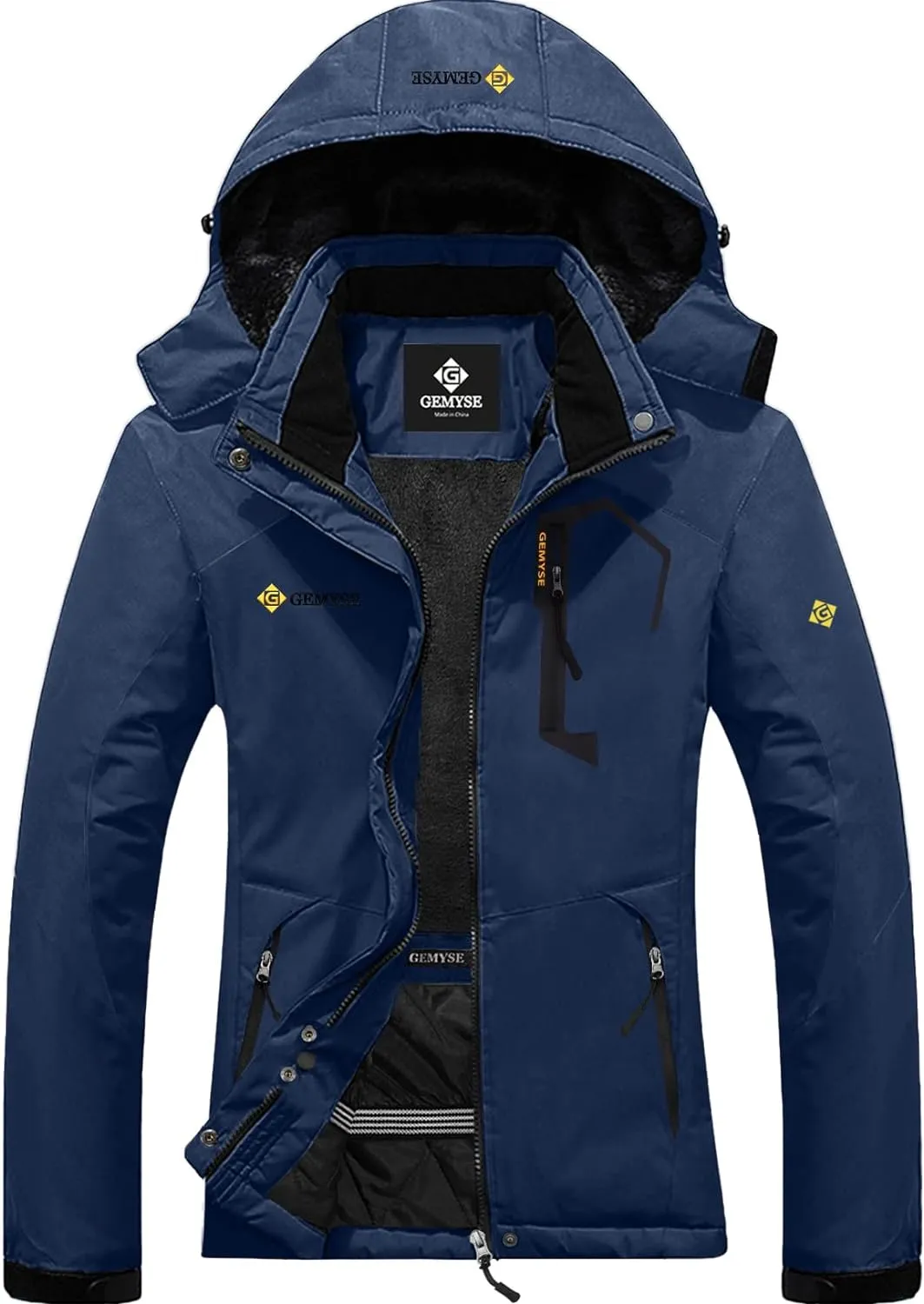 Veste de Ski Impermable Coupe-Vent Veste d'hiver Veste de Pluie encapuchonn Manteau de Pluie - Fitnessterapy