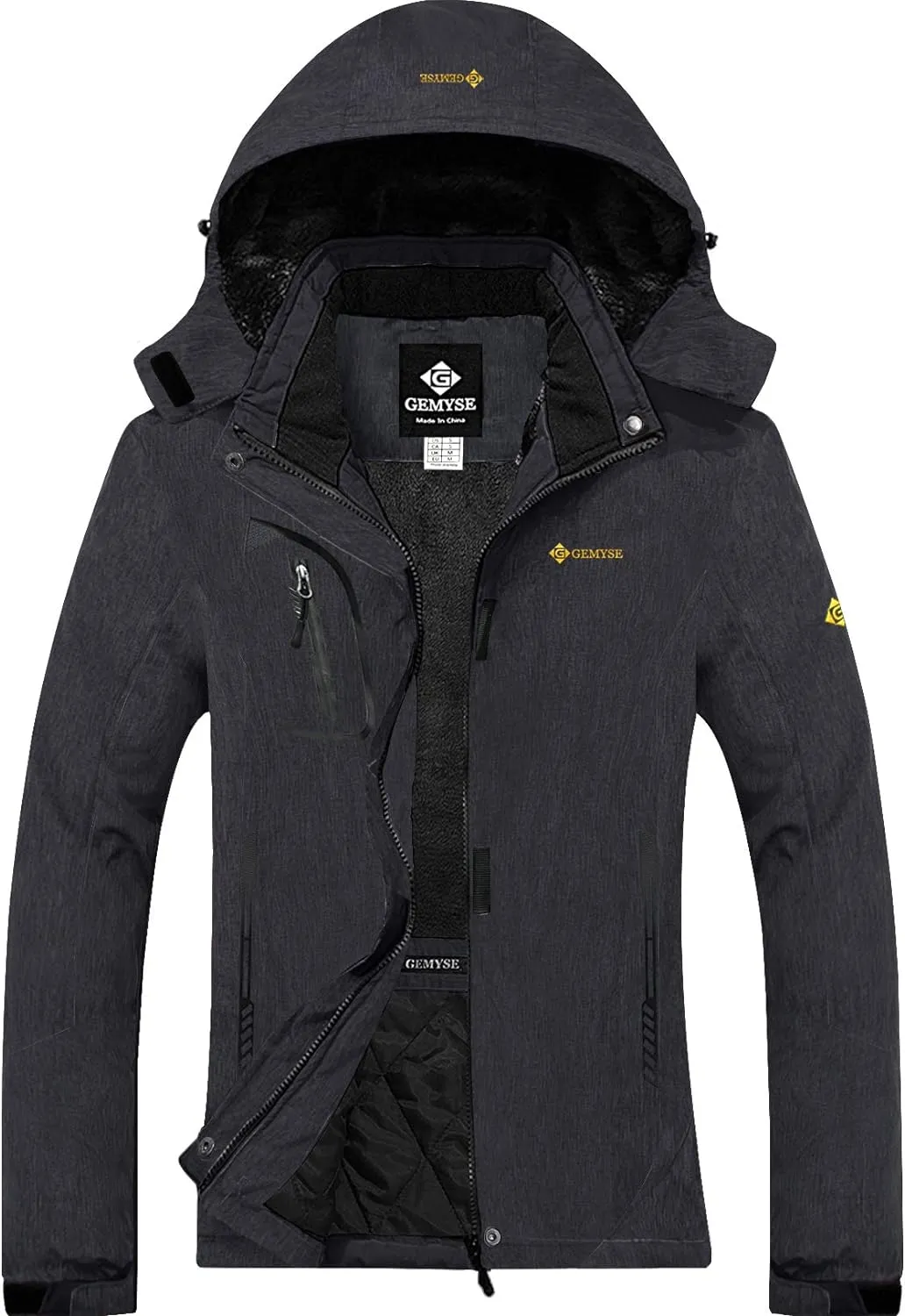 Veste de Ski Impermable Coupe-Vent Veste d'hiver Veste de Pluie encapuchonn Manteau de Pluie - Fitnessterapy