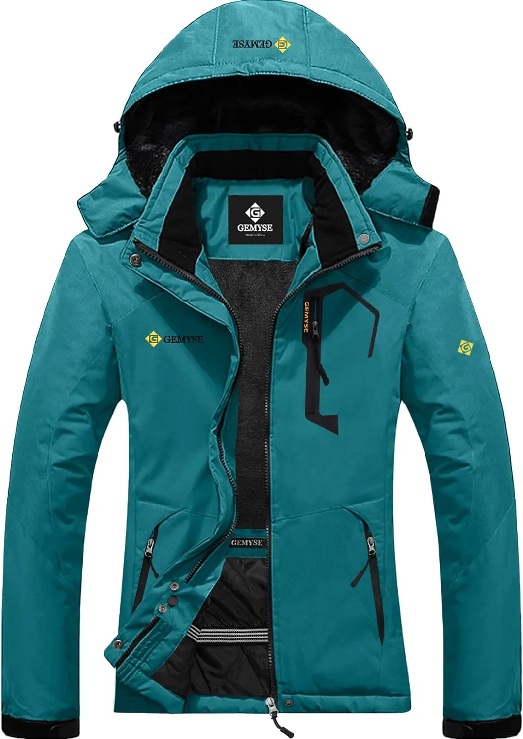 Veste de Ski Impermable Coupe-Vent Veste d'hiver Veste de Pluie encapuchonn Manteau de Pluie - Fitnessterapy