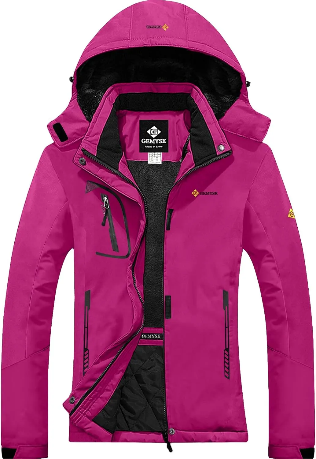 Veste de Ski Impermable Coupe-Vent Veste d'hiver Veste de Pluie encapuchonn Manteau de Pluie - Fitnessterapy