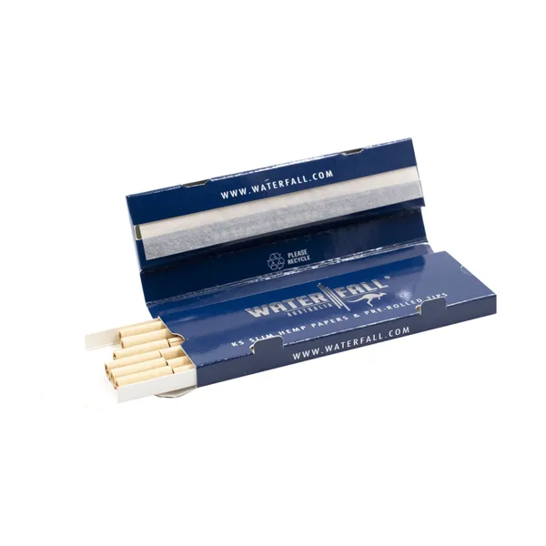 Waterfall Hemp King Size Slim Papers and Tip Kit