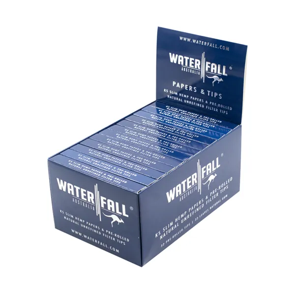 Waterfall Hemp King Size Slim Papers and Tip Kit