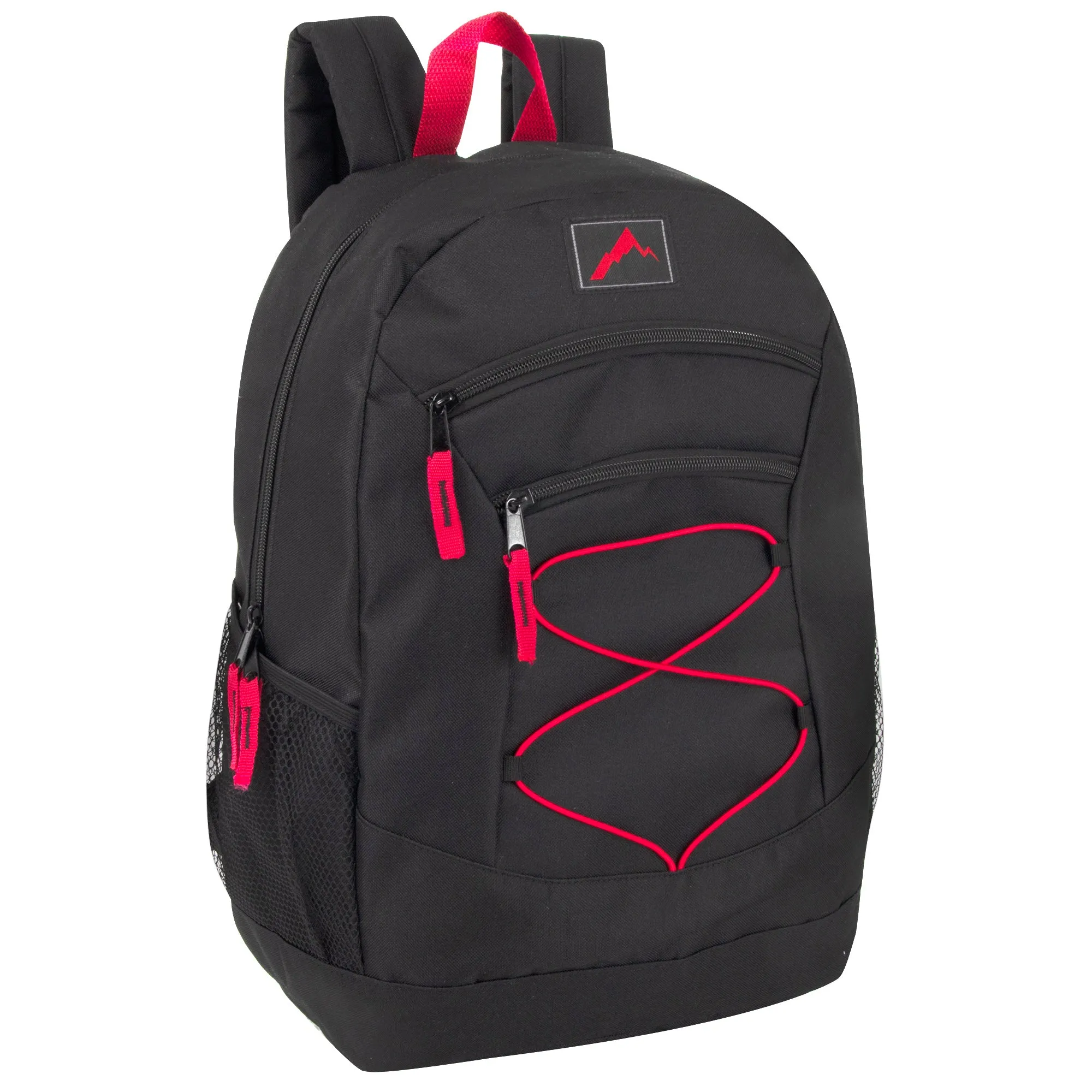 Wholesale 48cm Multi Pocket Bungee Backpack 25L Capacity - 5 Boys Colours