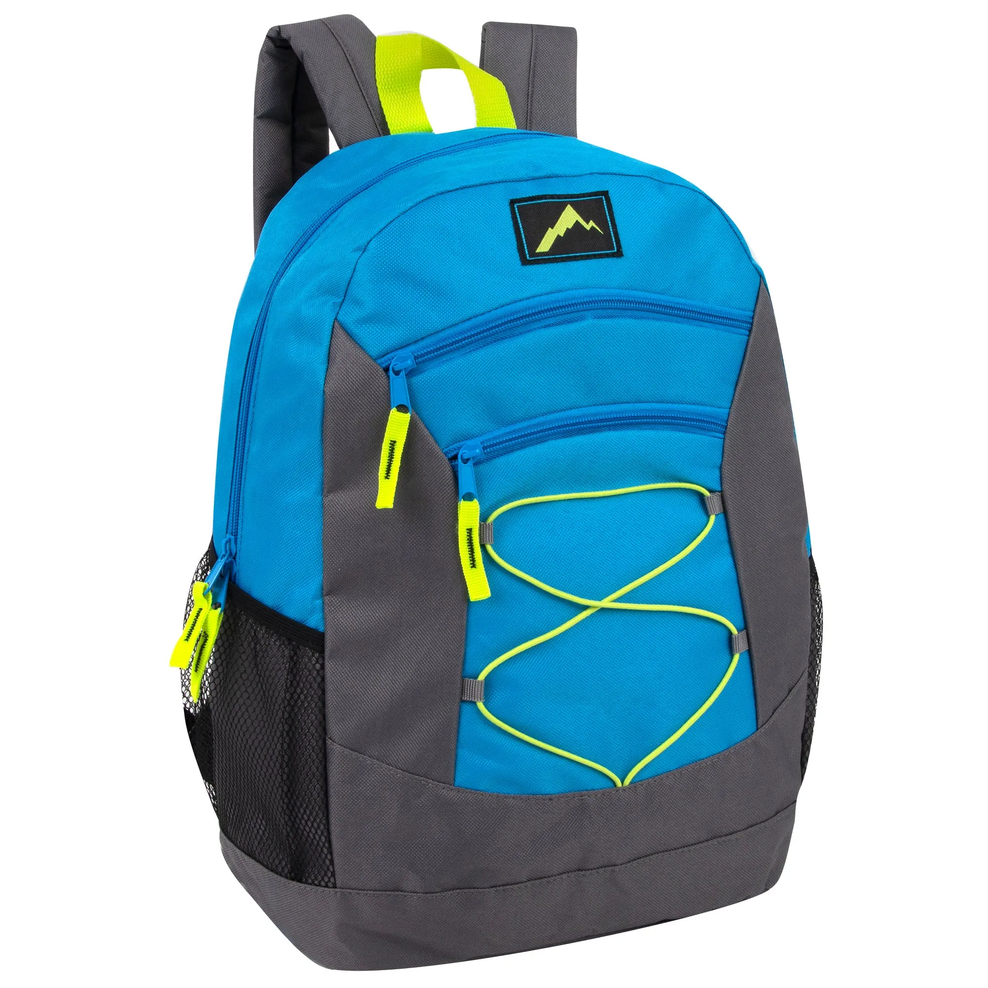Wholesale 48cm Multi Pocket Bungee Backpack 25L Capacity - 5 Boys Colours