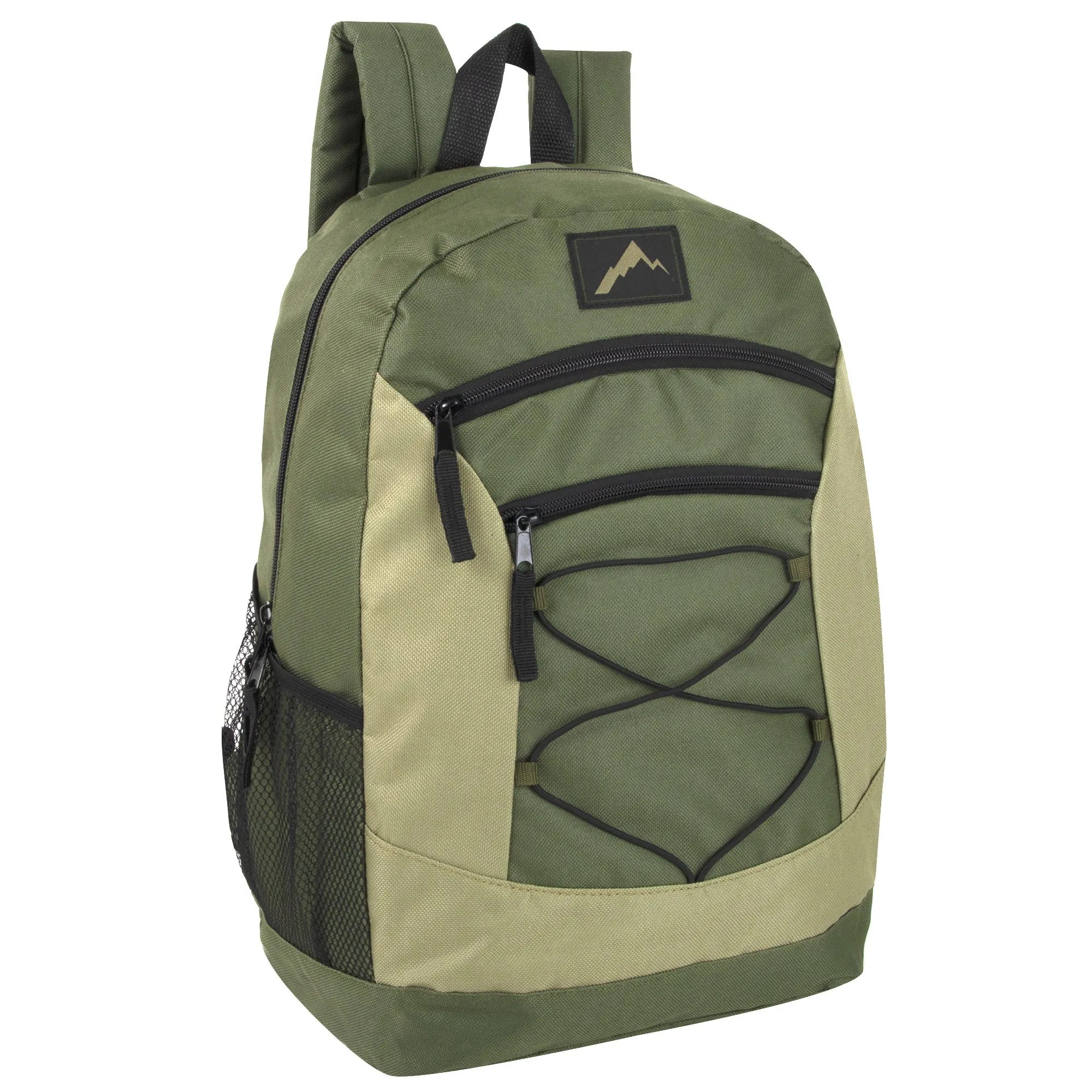 Wholesale 48cm Multi Pocket Bungee Backpack 25L Capacity - 5 Boys Colours