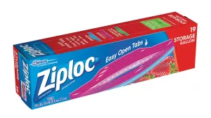 Ziploc Storage Bags Gallon, 19 Count