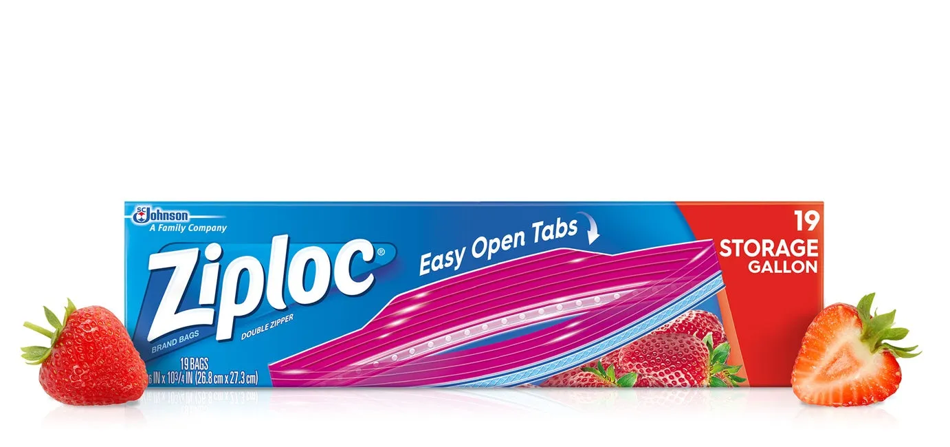 Ziploc Storage Bags Gallon, 19 Count